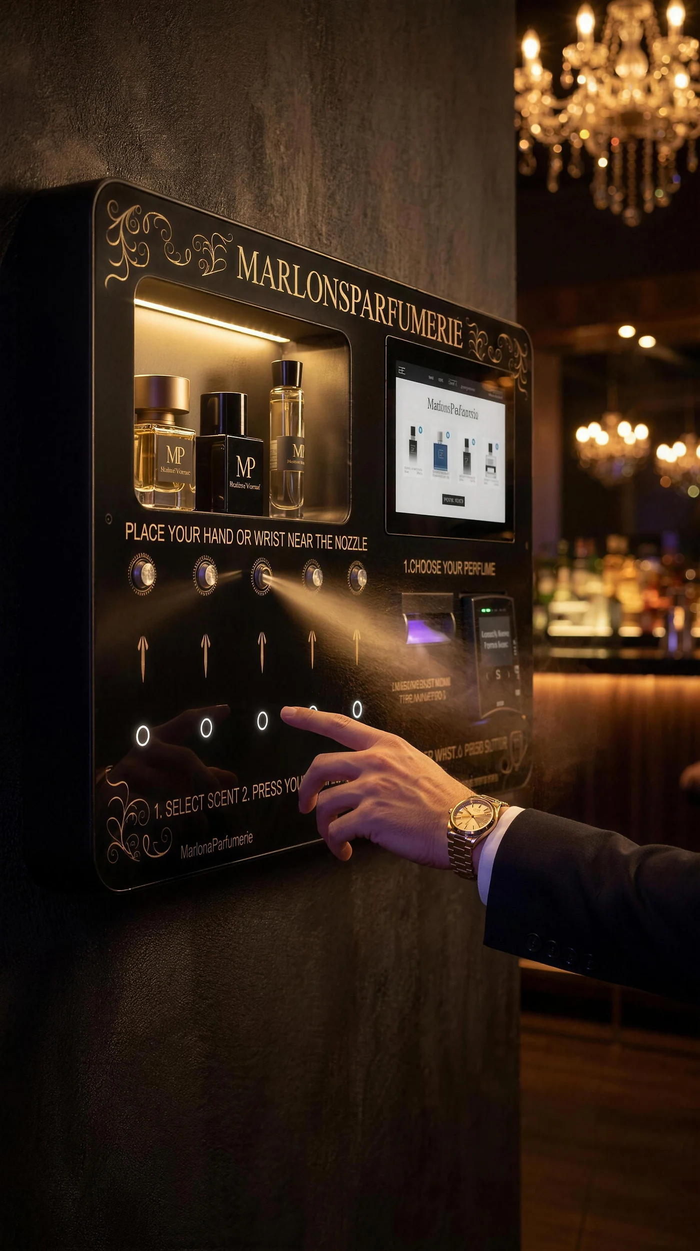 Dispenser in exclusieve nachtclub