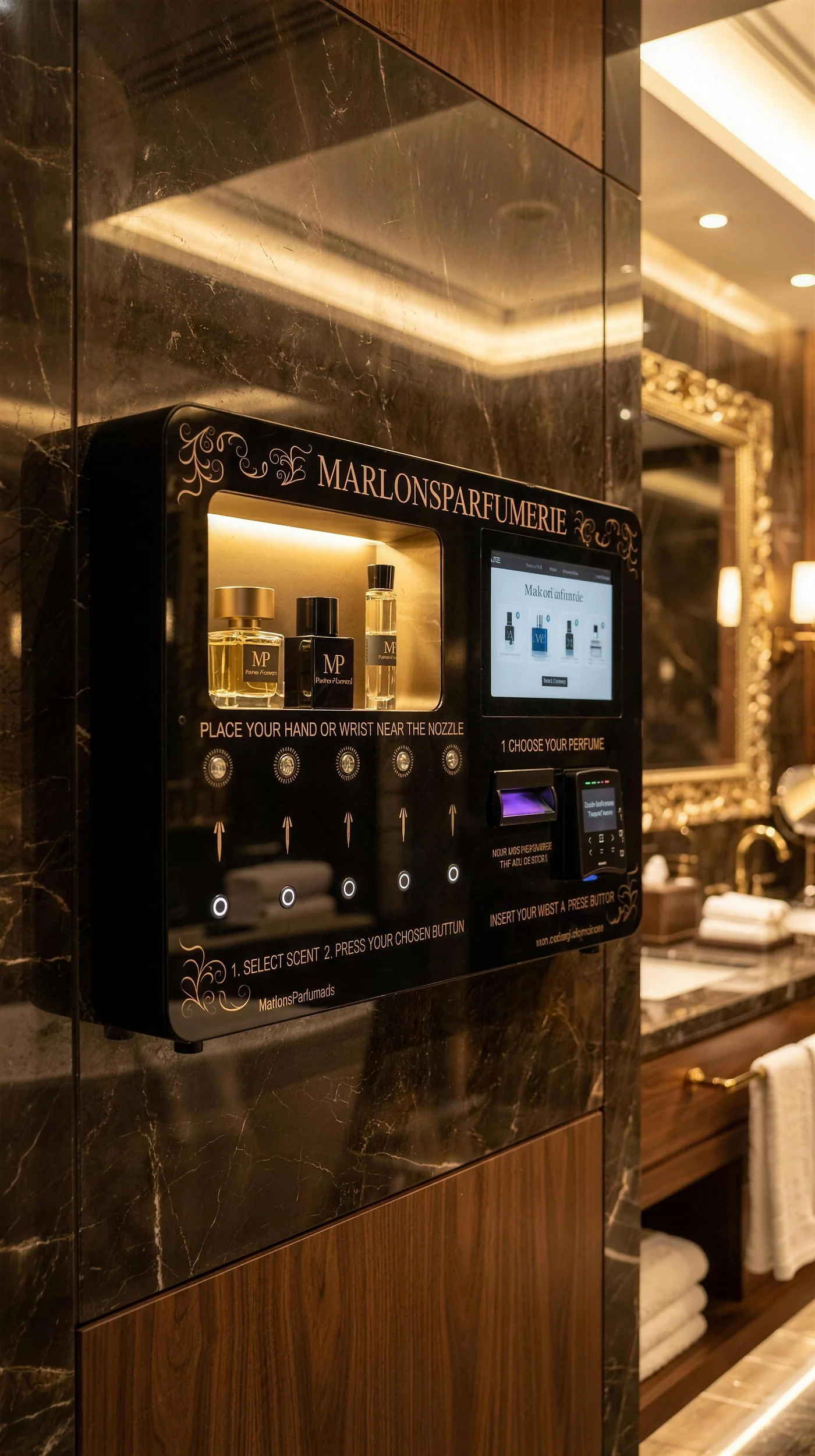 Dispenser in elegante hotellounge